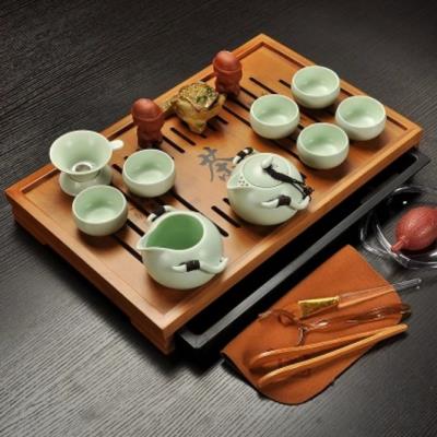 小型功夫整套装茶具迷你紫c砂陶瓷家用茶盘简易茶杯6人办公室茶海