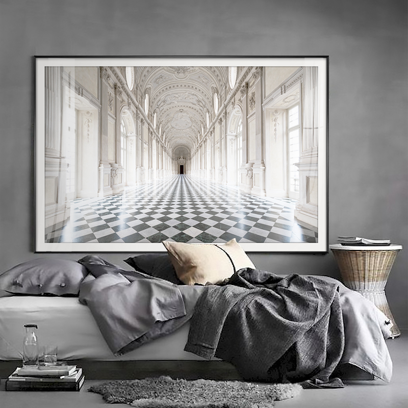 北欧建筑轻奢装饰画简约后现代法式教堂挂画沙发背景墙玄关走廊画