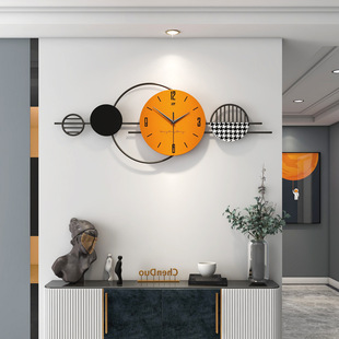 钟表客厅轻奢现代简约时钟挂墙家用餐厅装饰壁画时尚创意挂钟