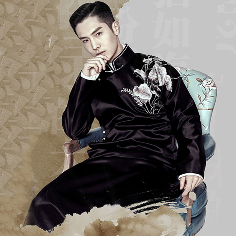 古装长衫影视民国长袍绣花影楼中国国风写真民族服装