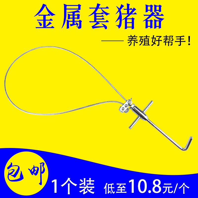 养殖器械猪用保定器套猪绳钢丝绳猪套子猪嘴抓猪神器兽用器械打针