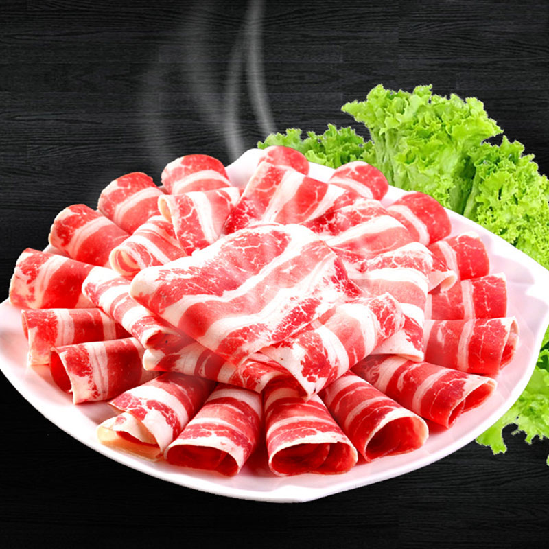 御品羊肉卷2斤火锅食材涮羊肉新鲜羊肉片1000g冷冻羔羊卷肥羊卷