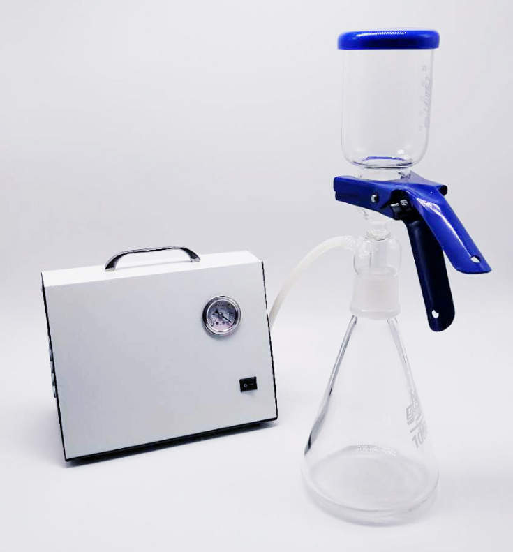 抽气过滤真空泵无油真空隔膜泵配砂芯过滤装置xz12346