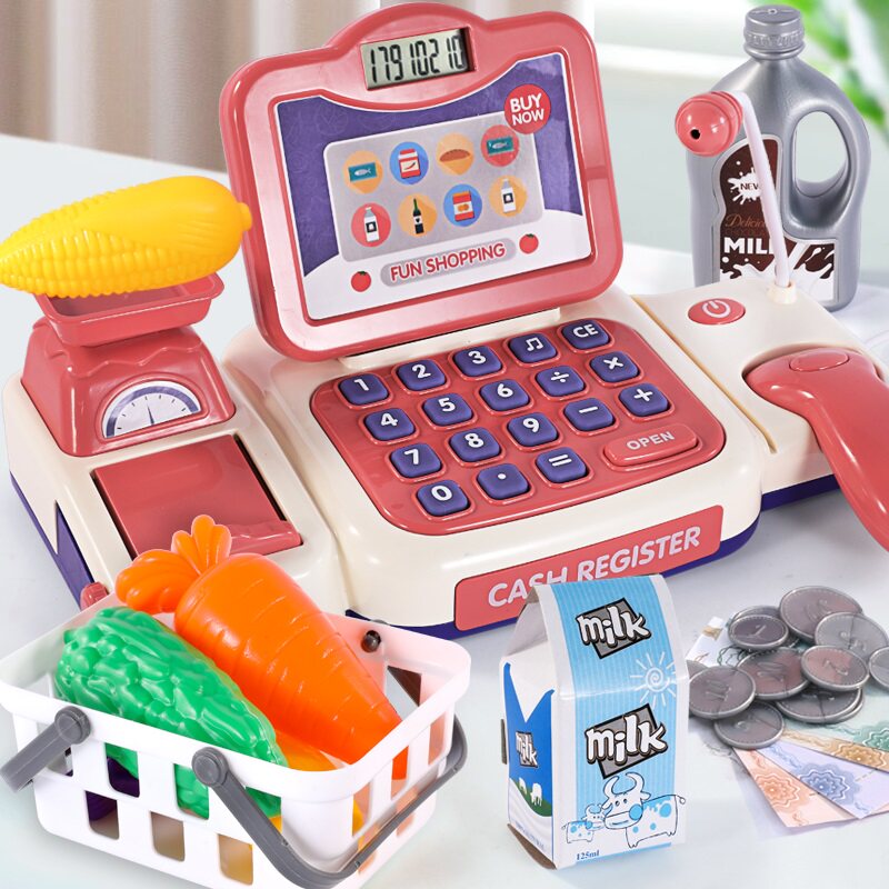儿童玩具女孩收银机超市仿真收银员买东西售卖367一9岁女童过家家