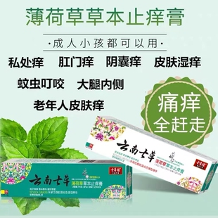 云南七草薄荷草草本止痒膏药膏阴囊湿疹抑菌去皮肤瘙痒肛门痒根