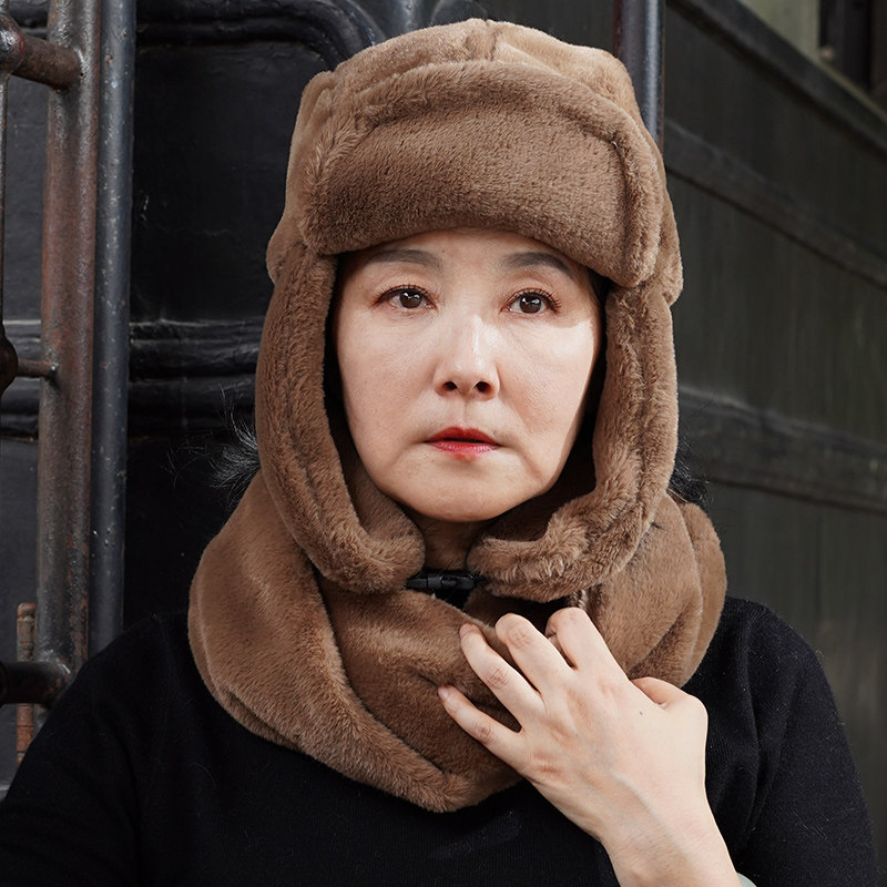 东北帽子妈妈婆婆冬季保暖老人雷锋帽女中老年人帽子