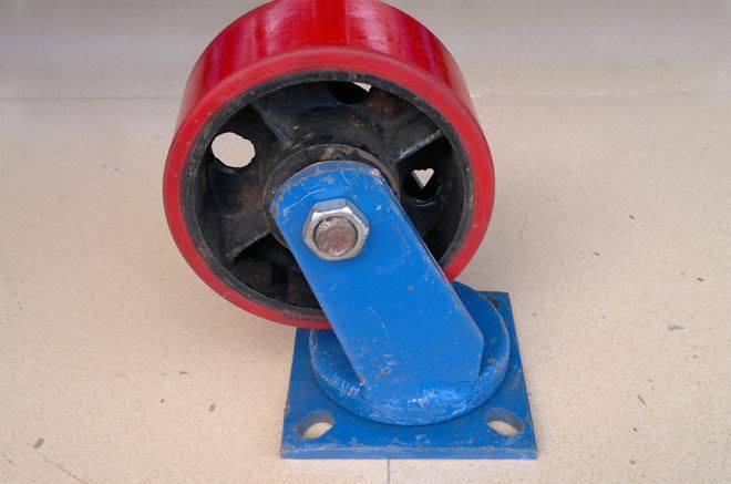 万向轮轮子6寸脚轮铁芯聚氨酯pu滑轮超重型重载轴承工业推车滚轮