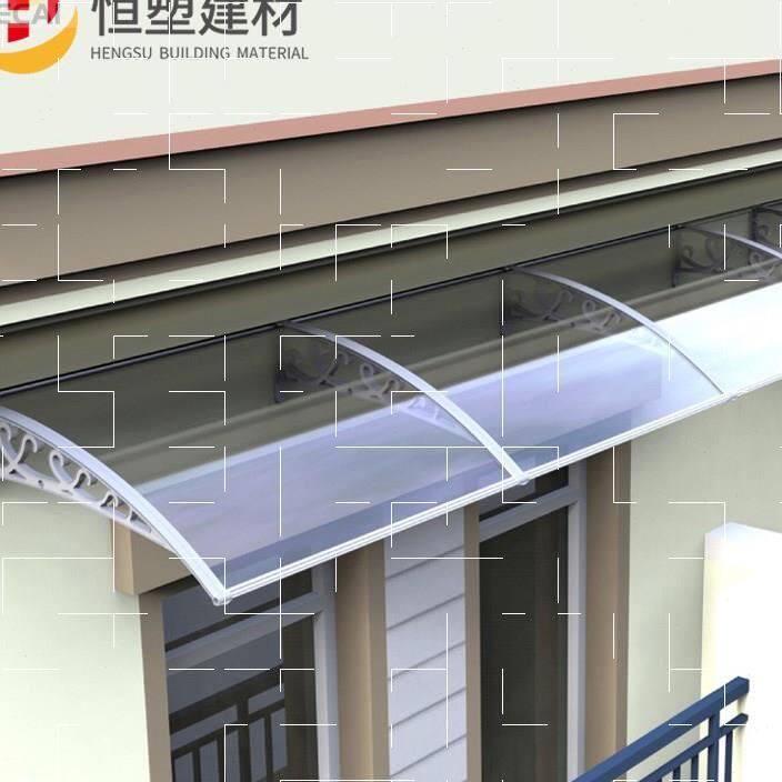 铝合金遮雨棚家用户外阳台庭院窗户防雨露台雨搭透明无声pc板雨篷