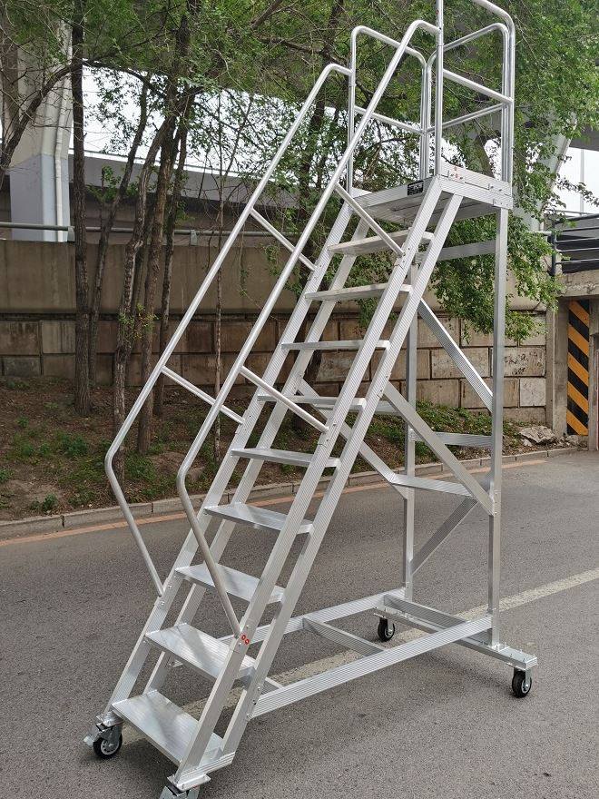 铝合金加厚登高工作平台可拆折叠全焊接移动超市仓库摆货工程梯子