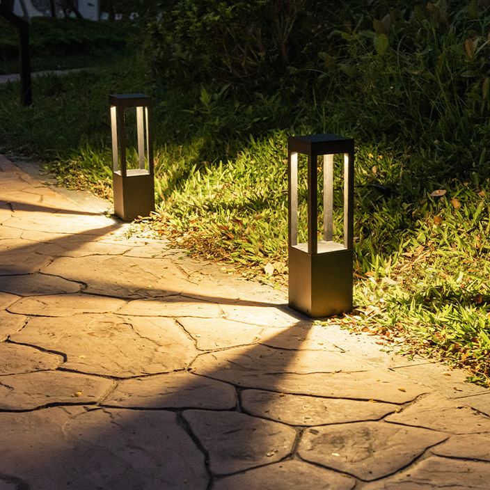 庭院灯现代户外防水草地灯简约方形花园灯led小区景观路灯草坪灯