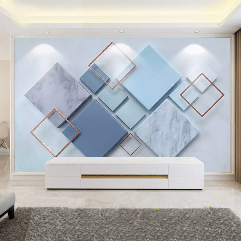 北欧几何电视背景墙壁纸客厅卧室简约现代装饰墙纸3d壁画影视墙布