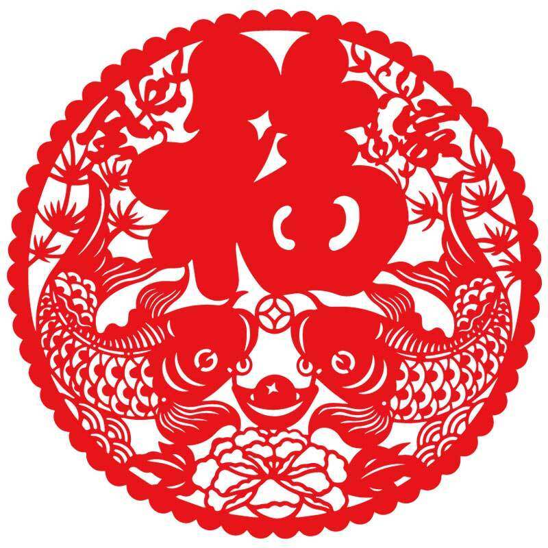 福字剪纸窗花门贴春节新年装饰植绒布镂空乔迁新家剪纸玻璃贴纸