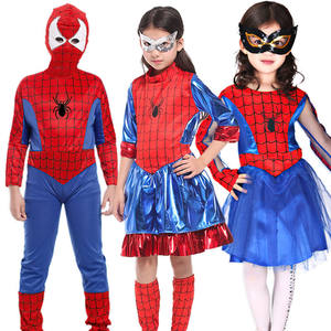 蜘蛛侠衣服万圣节儿童服装男女孩表演服紧身衣成人女蜘蛛战士套装