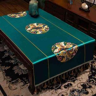 茶几布客厅欧式奢华长方形家用台布正方形桌布中式防滑餐桌垫定制