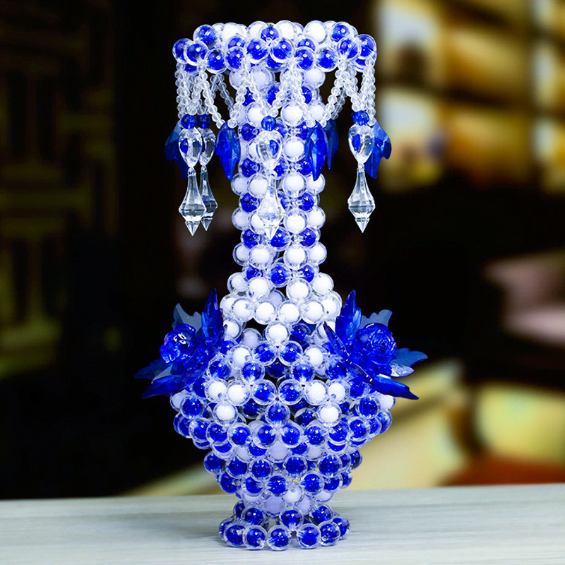 diy手工串珠欧式花瓶材料包成人编织制作家居摆件装饰品散珠子