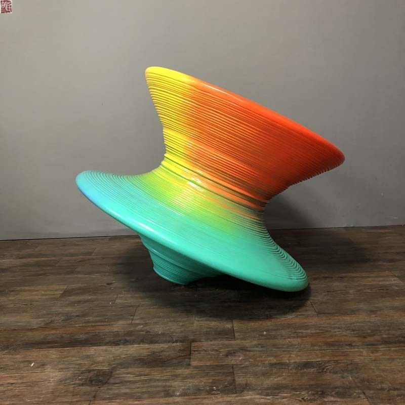 陀螺椅子不倒翁360度玻璃钢不倒休闲椅轻奢休闲椅系列