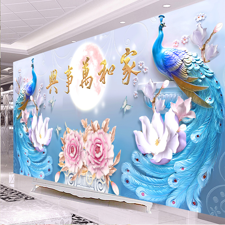 。2019新款钻石绣满钻客厅家和万事兴孔雀钻石画十字绣贴钻画砖石|ruв категории домашний ткань, вышивка крестом и инструментов, принадлежностей, вышивка крестом suite - от Buy2taobao.com для оказания профессиональной услуги покупки агента Taobao