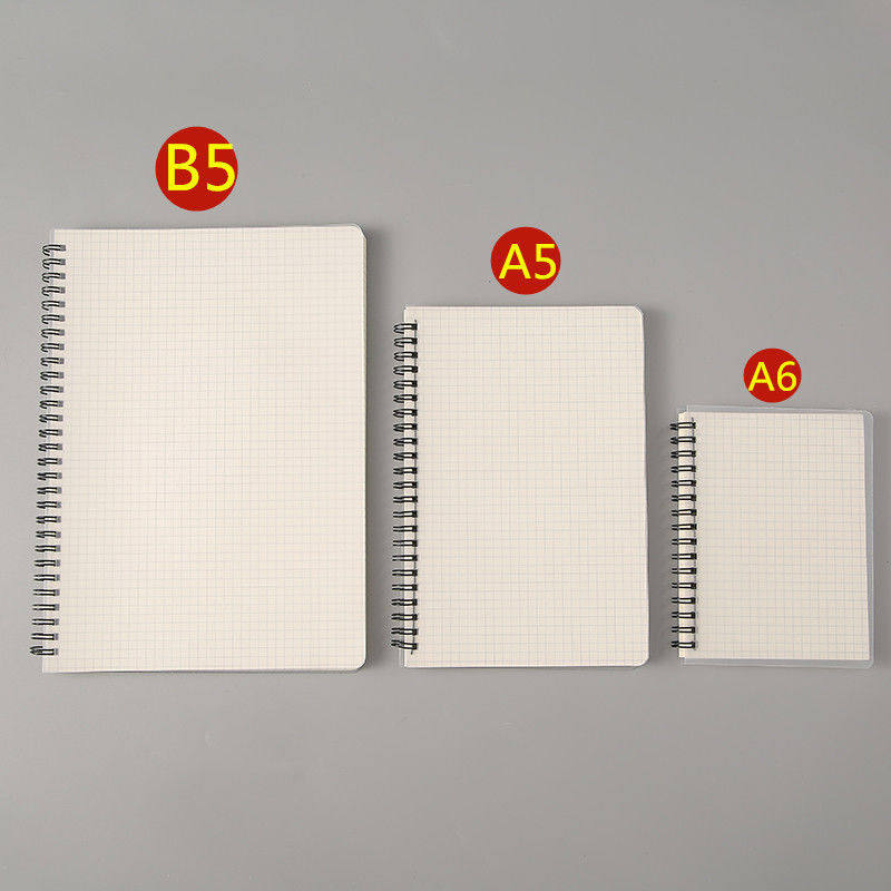 pp透明线圈a5b5a6网格本方格手账本空白英语本横线笔记本子批发
