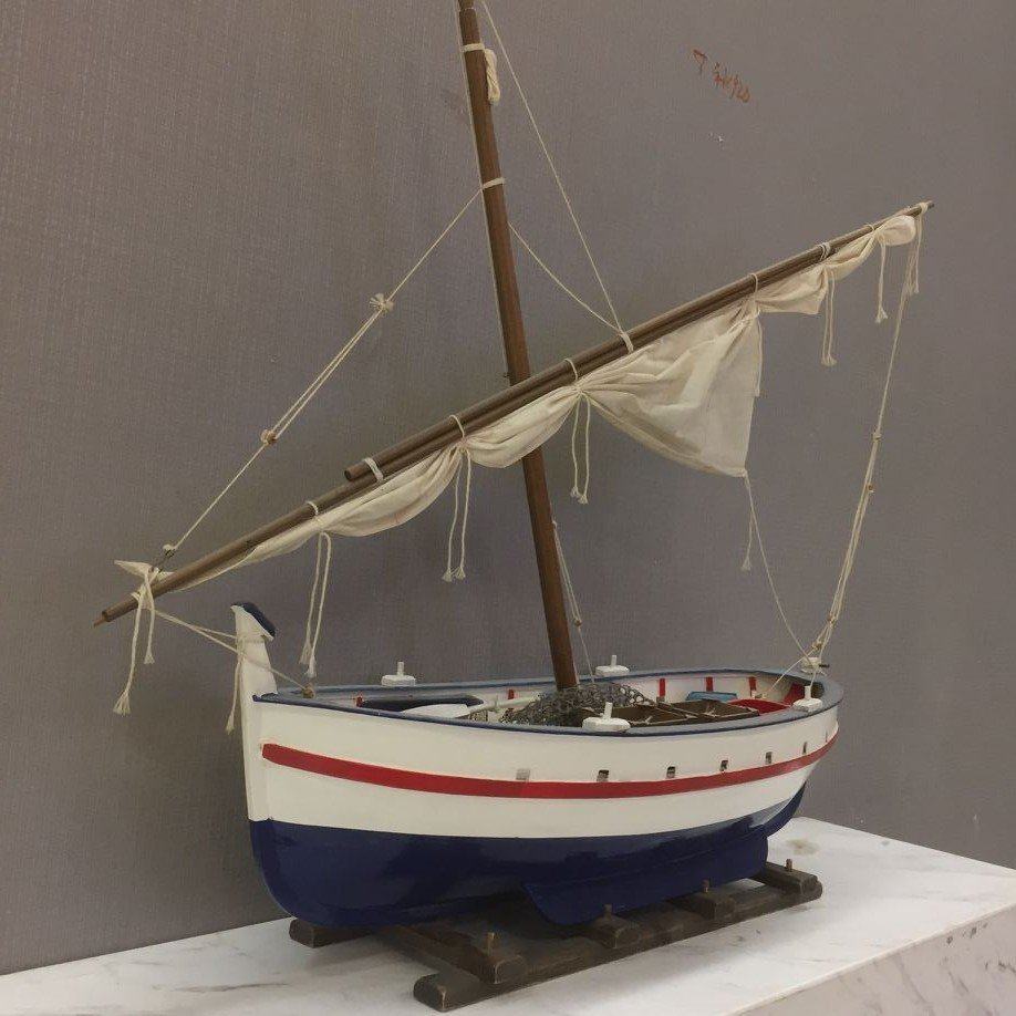 禄实木工艺船帆船模型渔船模型摆件一帆风顺渔船f帆船工艺船礼