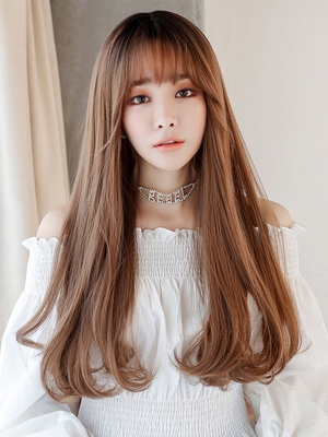 新假发女长卷发时尚大波浪套头逼真长发自然网红可爱圆脸中长发修