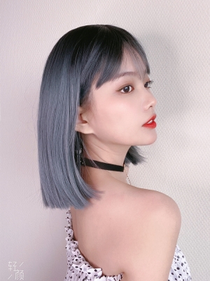 正品假发女中长短发网红空气刘海直发齐肩锁骨发自然韩式初恋头全