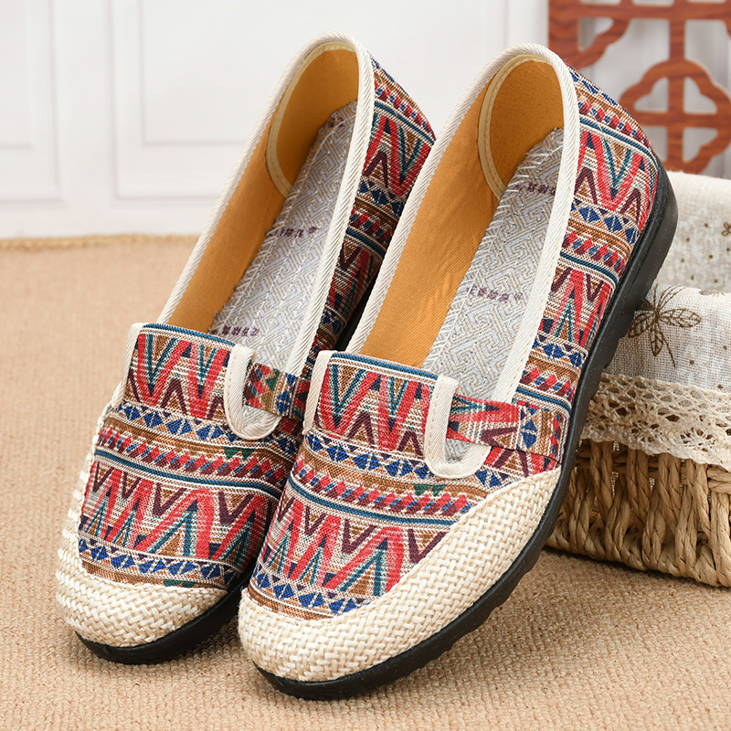 spring and autumn new pattern Old Beijing Cloth shoes Middle and old age Mom shoes Ethnic style Embroidery A pedal Flat bottom non-slip soft solein the Women's Shoes, Low shoes category - from Buy2taobao.com to provide professional Taobao agent buy service