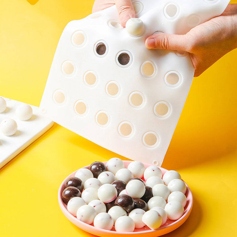 汤圆模具圆球形硅胶流心馅夹心松露酸奶山楂空气巧克力慕斯蛋糕烘