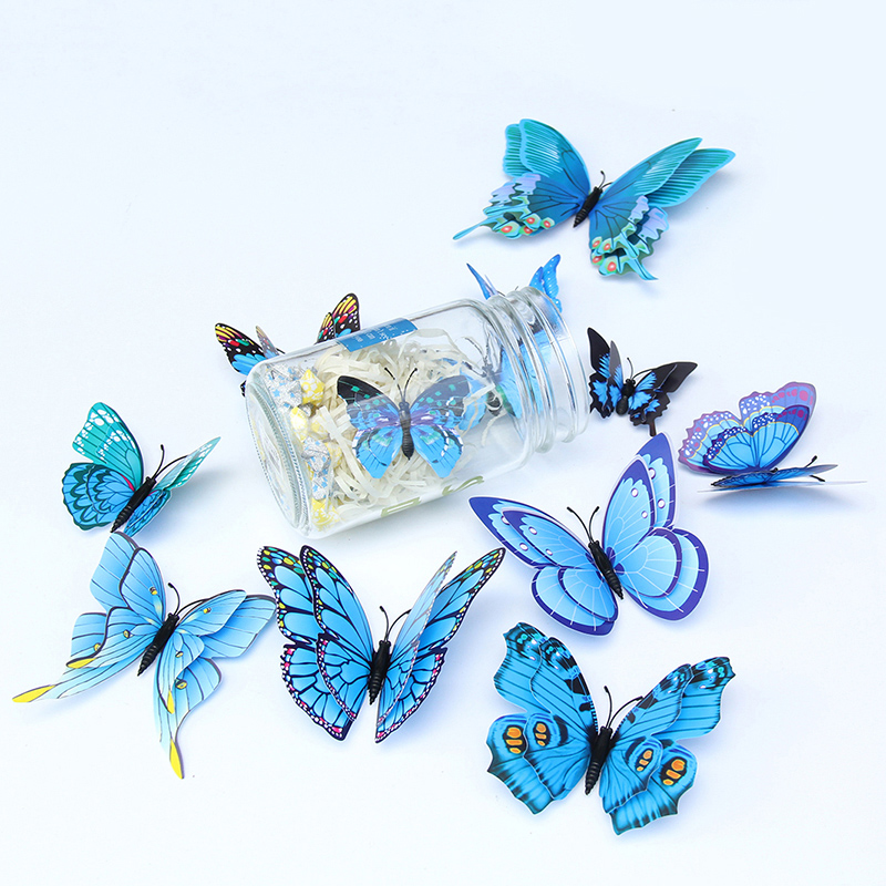 冰箱贴创意蝴蝶磁性装饰3D立体萌物吸铁石幼儿园可爱卡通个性贴纸