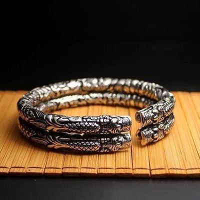 佛爷二响环沙海佛爷张启山同款复古老九门同款手镯男女开口双响环