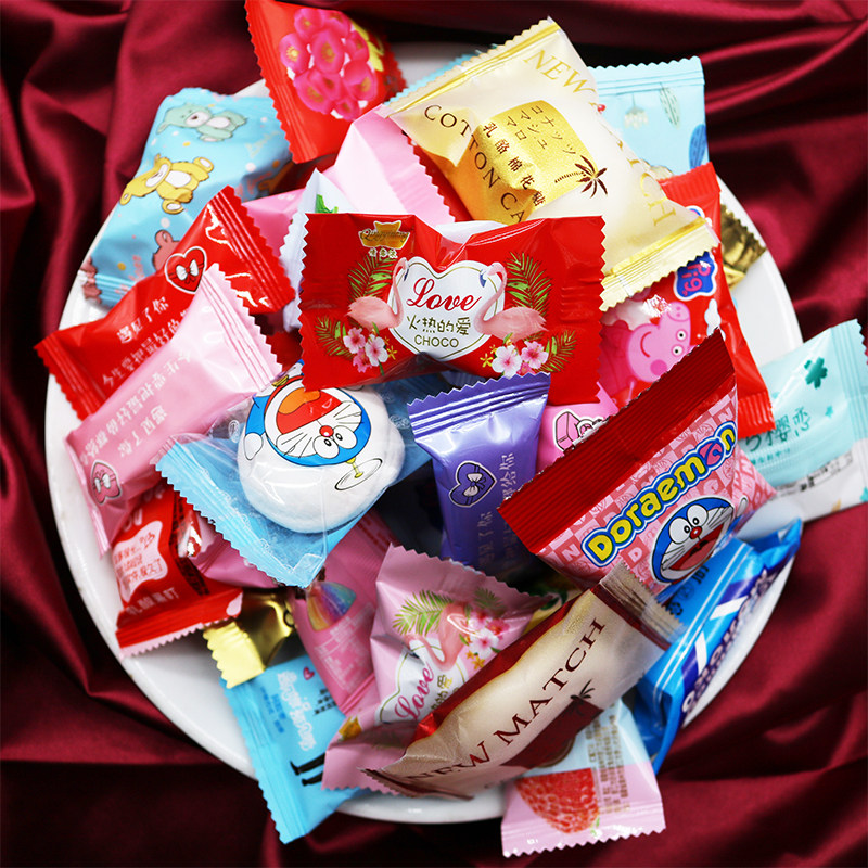 一折棉花糖巧克力_婚礼糖果枣子软硬棉花糖巧克力混合口味斤装宝宝