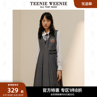 TeenieWeenie小熊奥莱秋冬jk学院风可爱卡奶裙百褶裙连衣裙