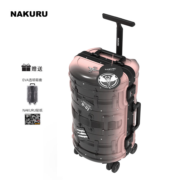 粉黛撞色密码箱小型轻便小号拉杆箱NAKURU旅行箱创造营同款行李箱