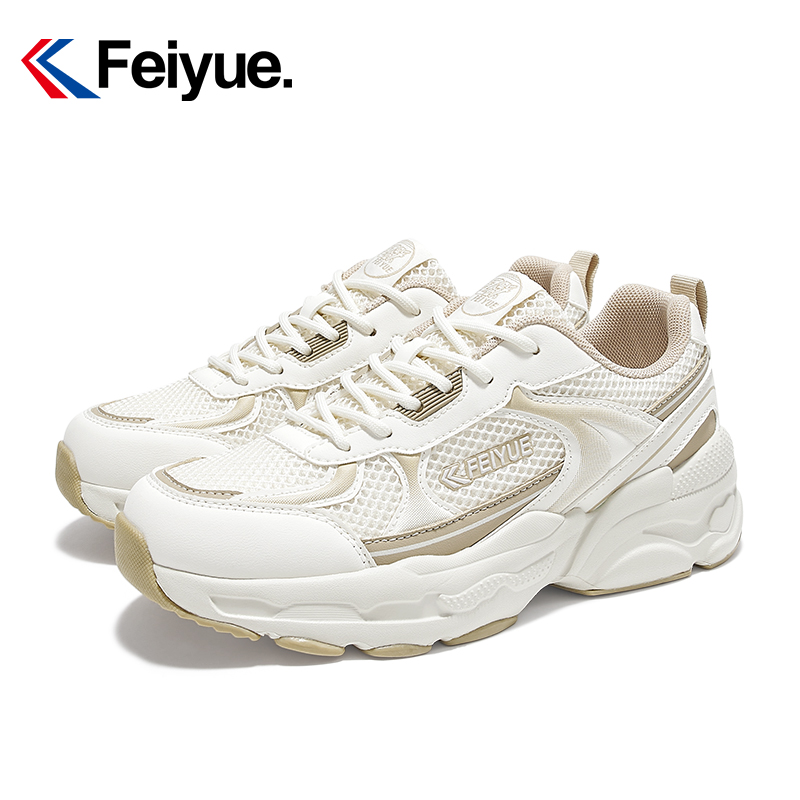 feiyue/飞跃官方百搭老爹鞋女2024春季新款透气网面休闲运动鞋983