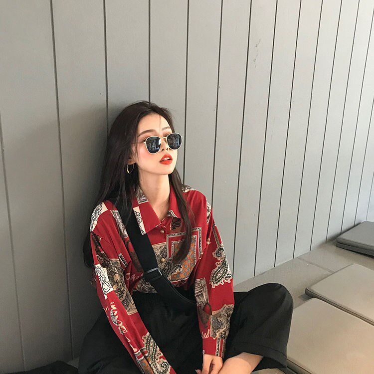 03淘宝新品早春港风复古女装80年代90chic衬衫搭配裙子套装怀旧服装两