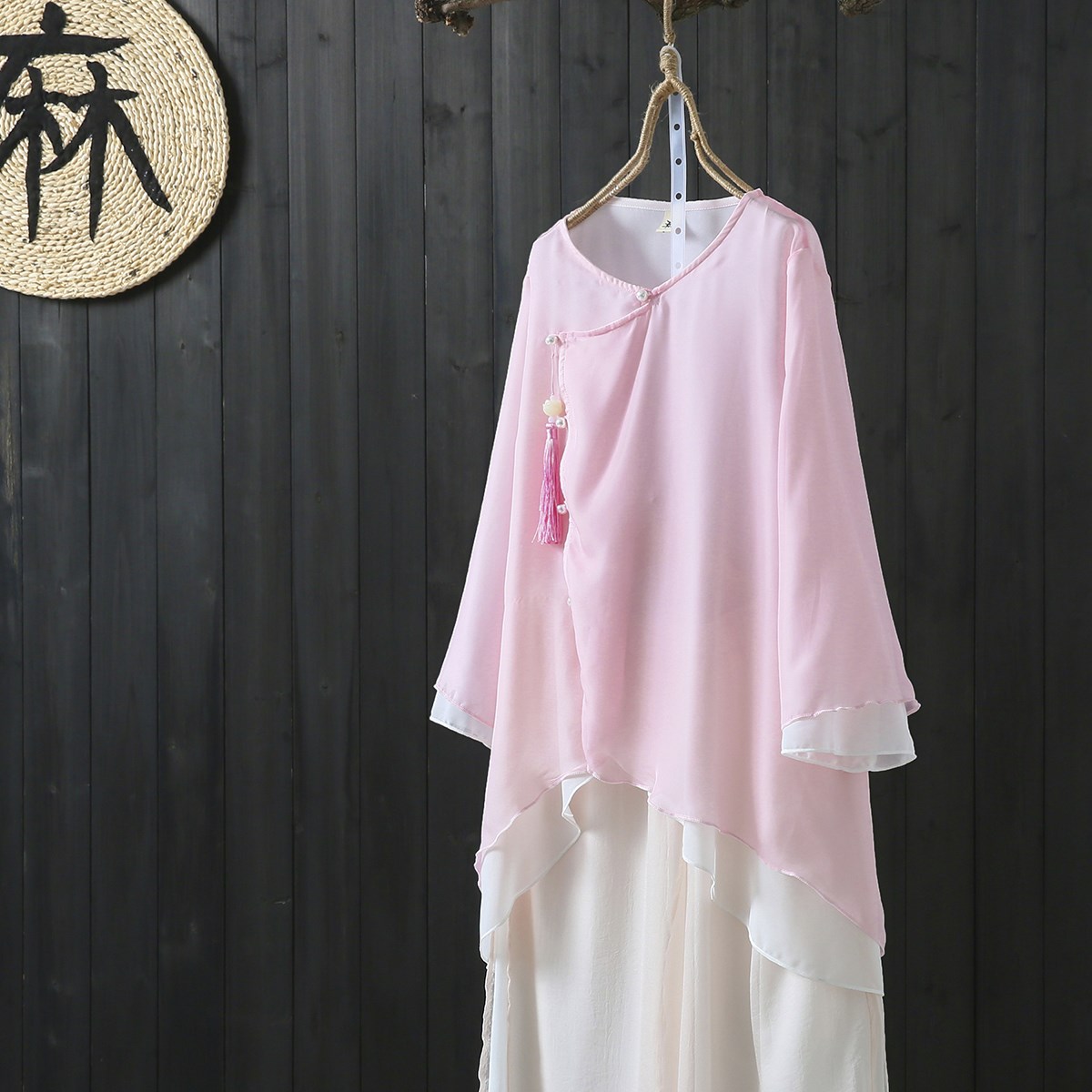 中国风茶艺双层茶服女衬衫春夏禅意上衣小衫中式女装改良服装汉服|ruв категории Женская одежда, рубашка - от Buy2taobao.com для оказания профессиональной услуги покупки агента Taobao