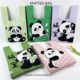 六一儿童节熊猫针织手拎包实用伴手礼品袋大容量手提包日常出游背