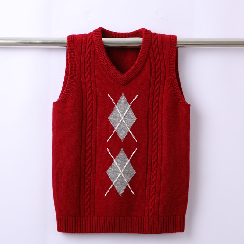 男童毛衣背心2020秋冬新款儿童针织领结马甲男宝宝小童背心3080