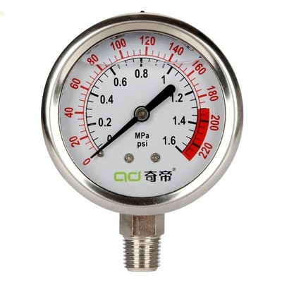 净水器压力表家用测量自来水水压表检测仪充油防震测试水压表