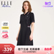 ELLE Active2024春夏新款法式优雅针织翻领polo连衣裙女掐腰裙装