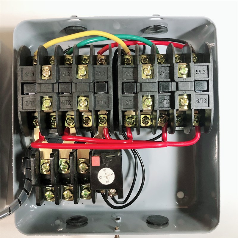 定做380v电机正反转可逆磁力启动器接线盒控制配电箱4kw接触器10a