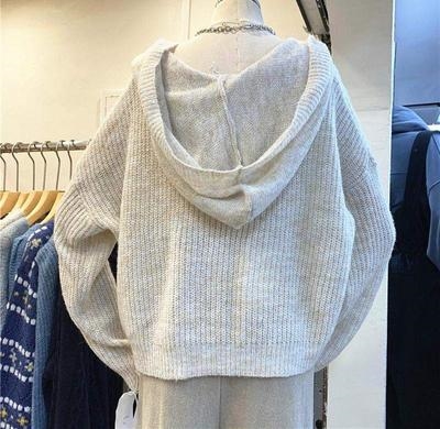 大领口毛衣女 宽松