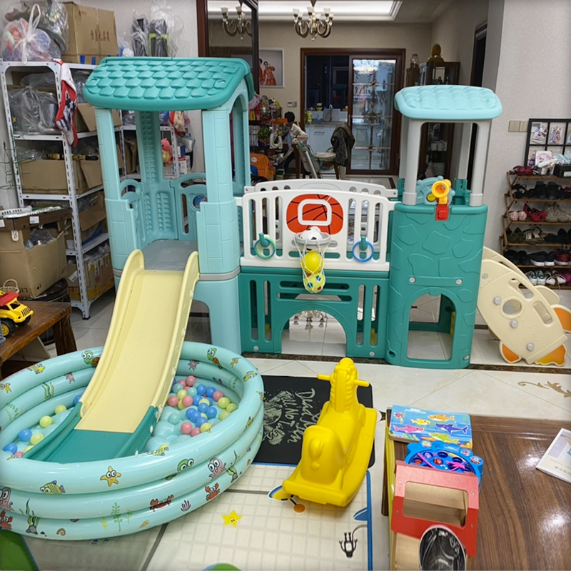 小神童城堡儿童滑梯幼儿园游乐场大型组合玩具室内家用家庭滑滑梯