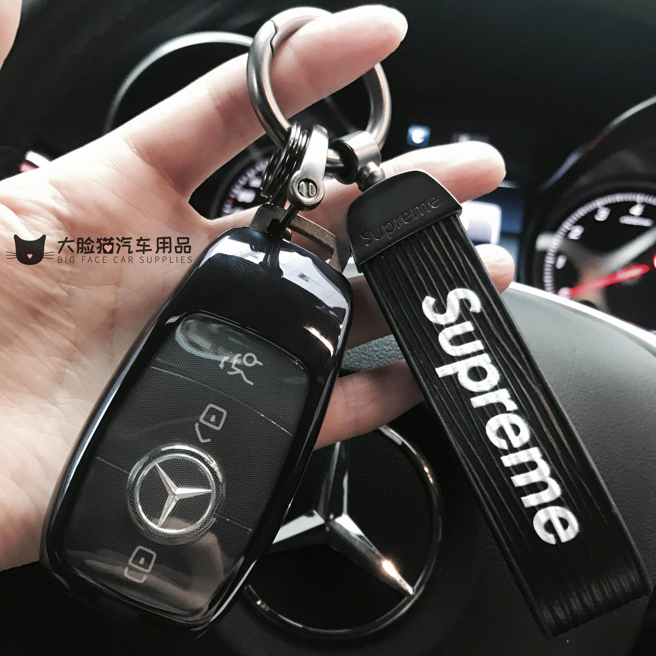 奔驰新款e300c260c200钥匙套a200e260壳glc260gls350
