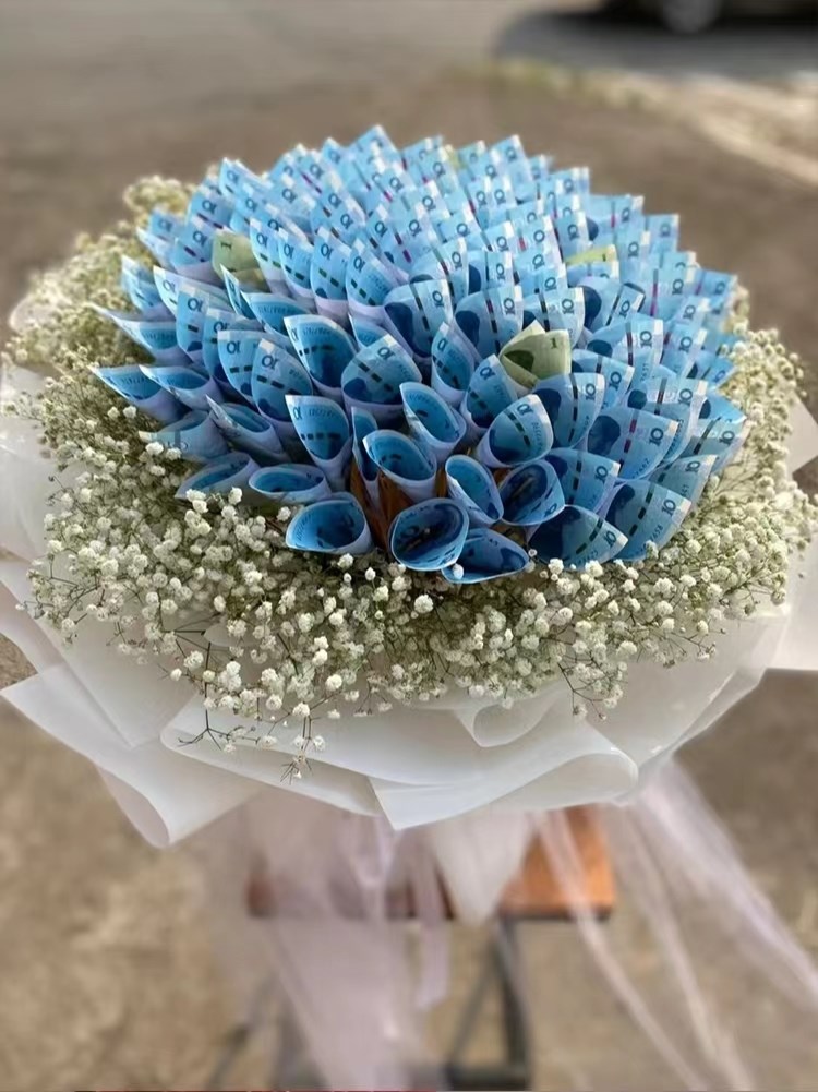 有钱花花束材料有钱花现金花束礼盒自制钞票花束网红土豪现金