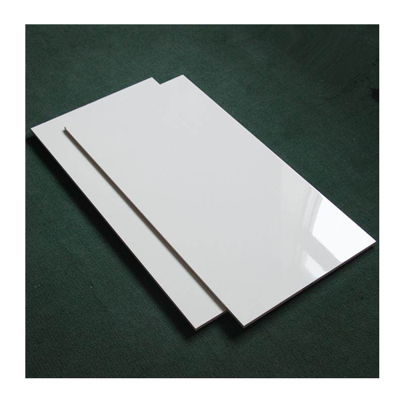 釉面砖瓷片工程纯白色客厅镜面瓷砖400x800直边厨房釉面砖