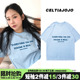 ulzzang宽松慵懒风小众字母印花奶蓝色短袖t恤oversize夏季新款潮