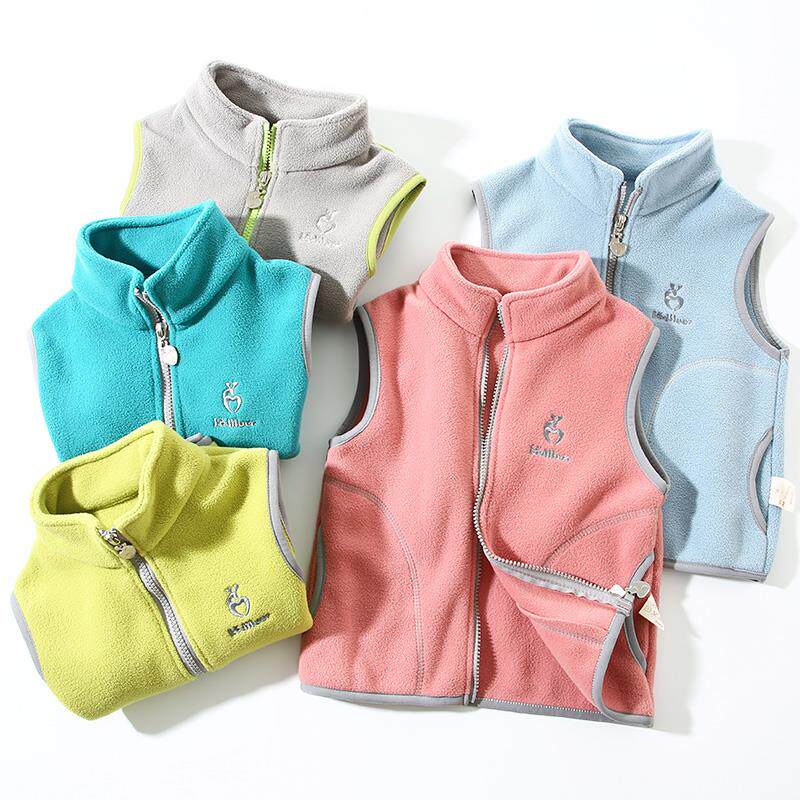 儿童马甲春秋冬季摇粒绒中大男童加绒坎肩女宝宝幼儿园背心外穿厚