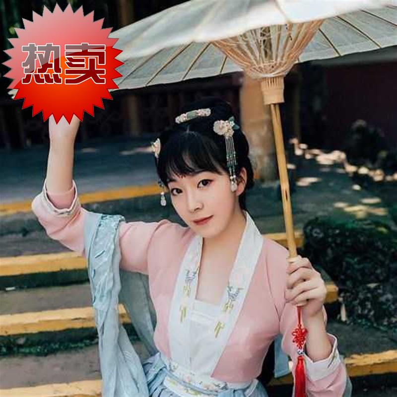 坦领汉服女 敦煌汉服女坦领半臂春夏套装齐腰裙n花鸟刺绣日常襦裙|msdalam kategori Butik wanita / wanita, pakaian/pakaian kebangsaan/peringkat pakaian, pakaian kebangsaan/pakaian - dari Buy2taobao.com untuk memberikan perkhidmatan ejen Taobao profesional membeli
