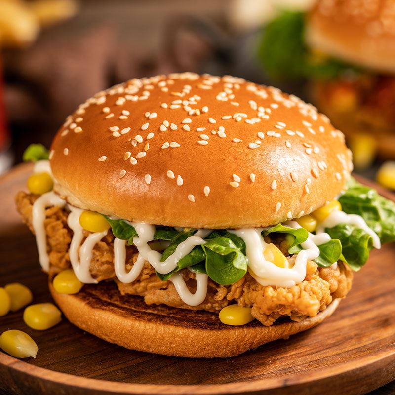 jkc早餐汉堡包微波加热即食奥尔良鸡腿堡鸡肉卷家庭装速冻半成品