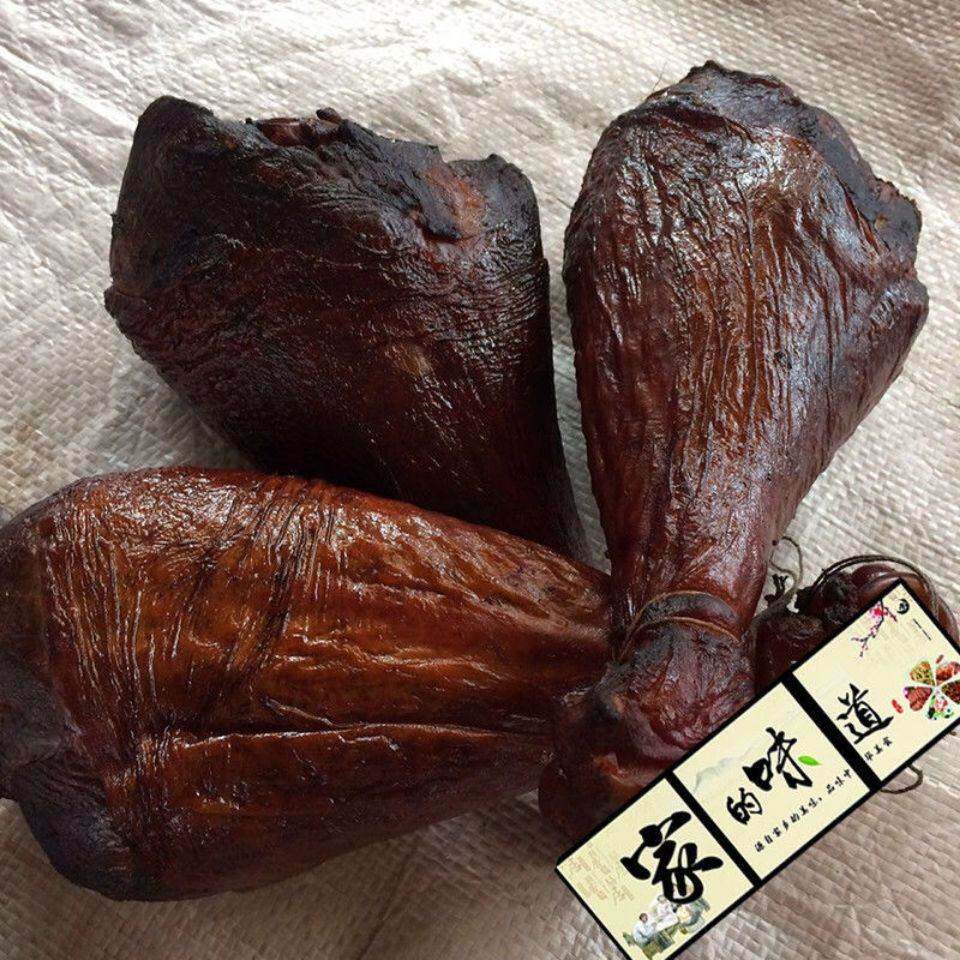 正宗四川达州柏树枝烟熏腊肉火鸡腿整只大火鸡腿农家自制750克只